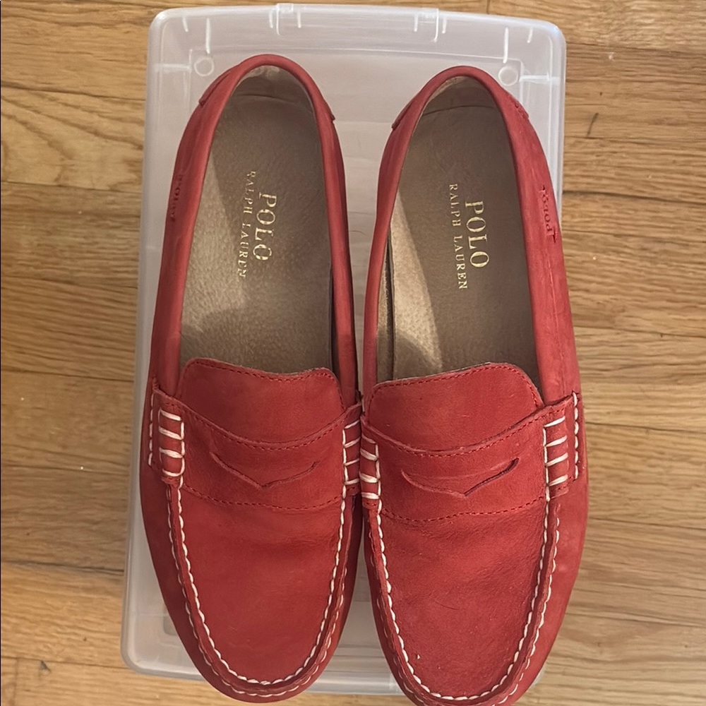 Polo Ralph Lauren Red Loafers